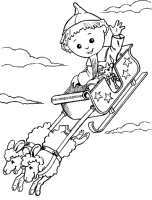 A coloring page of the sandman